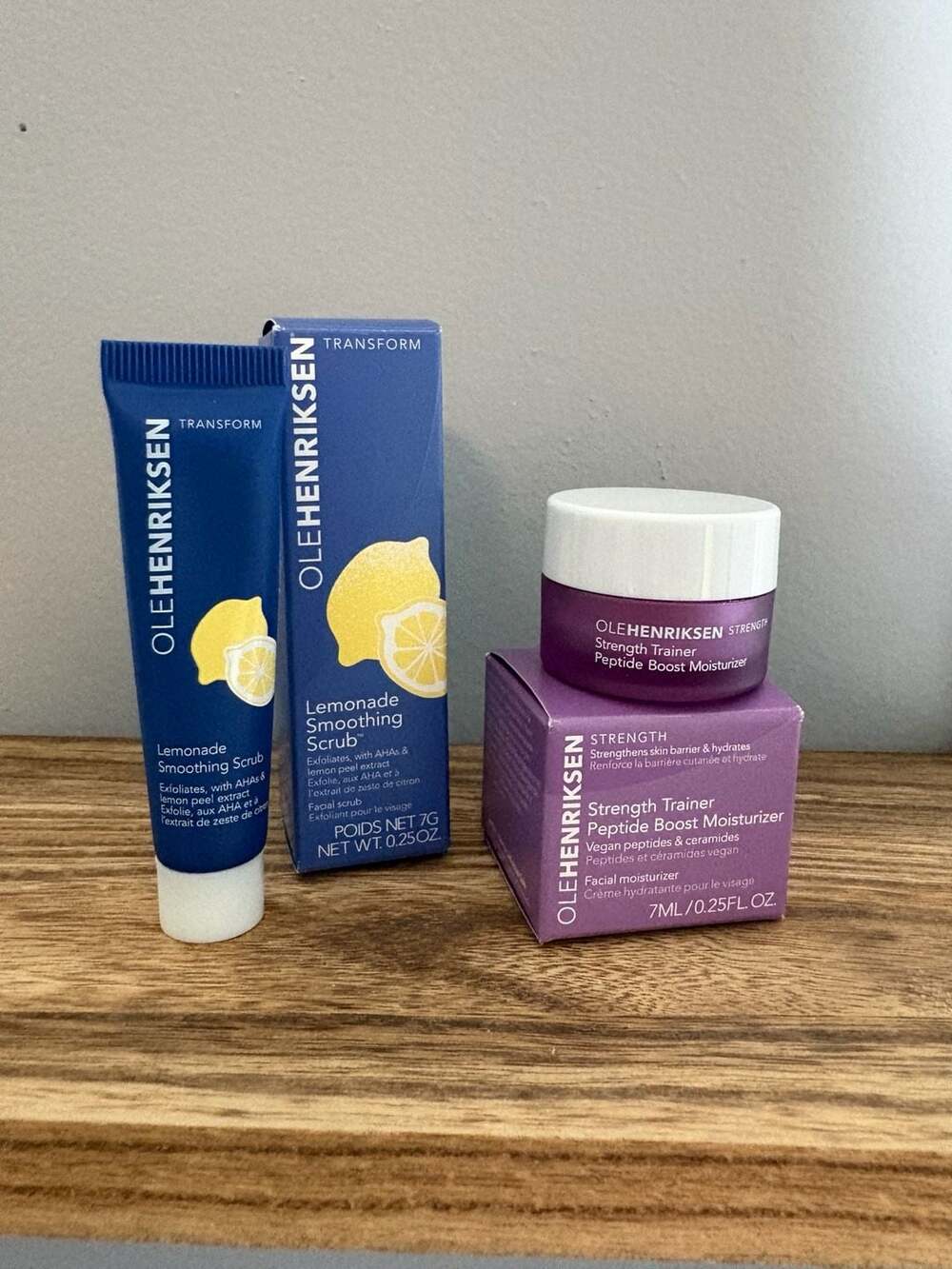 Ole Henriksen Lemonade Smoothing Scrub & Strength Trainer Peptide Boost Mini Duo